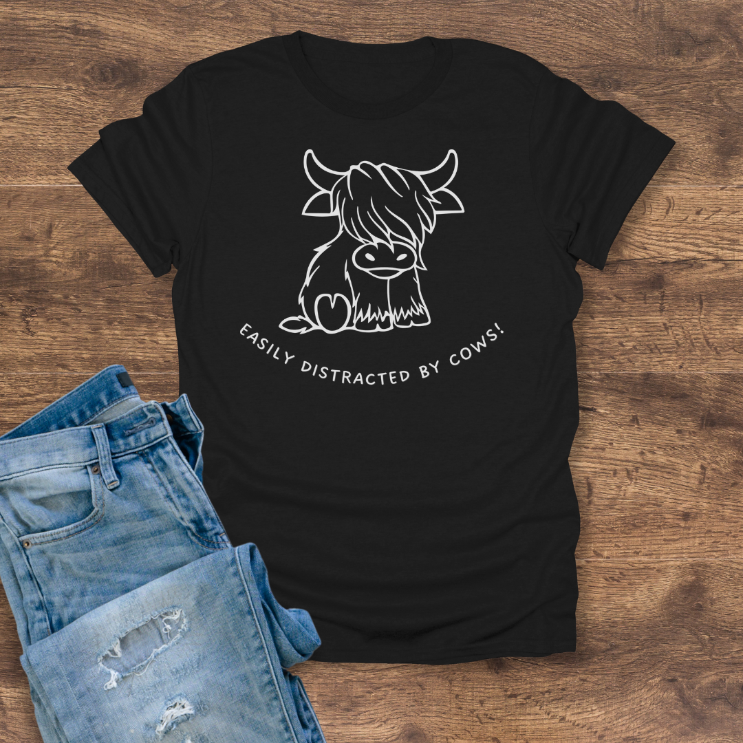 Easily Distracted By Cows Women's Tee