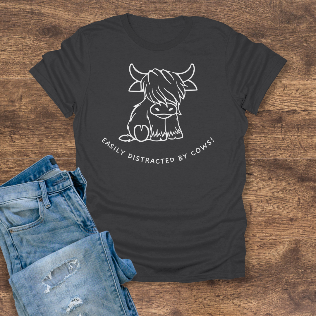 Easily Distracted By Cows Women's Tee