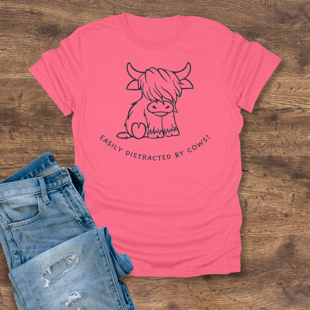 Easily Distracted By Cows Women's Tee