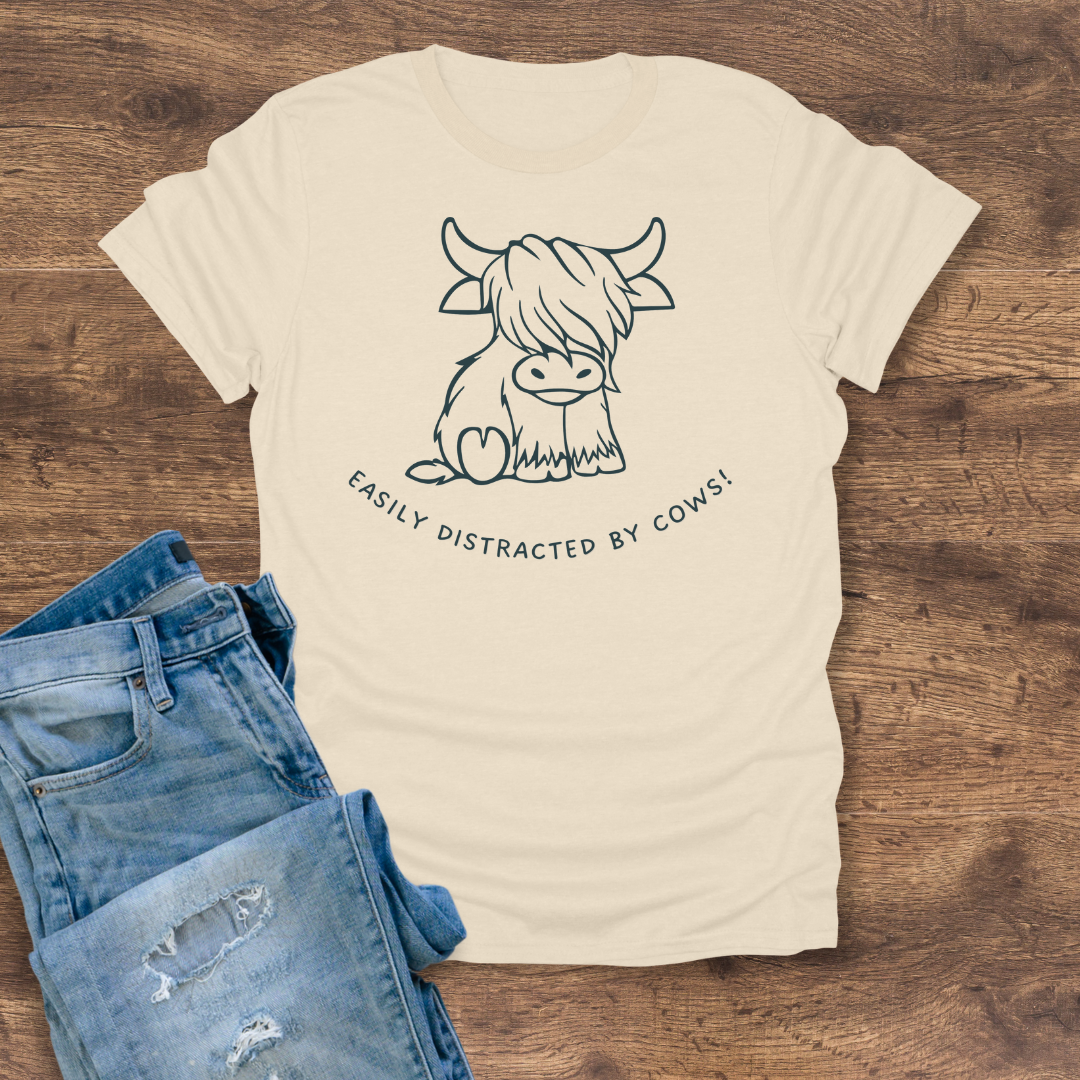 Easily Distracted By Cows Women's Tee