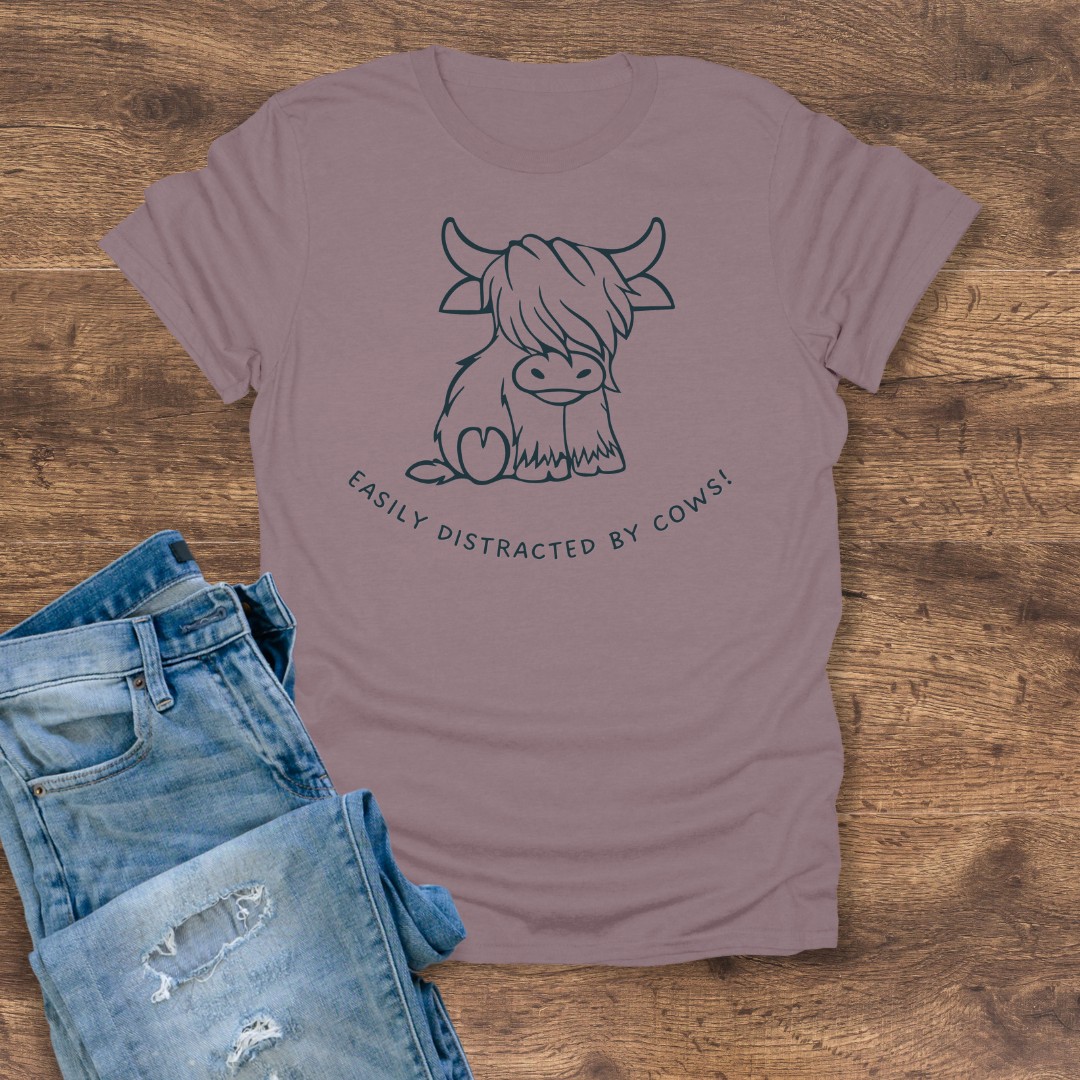 Easily Distracted By Cows Women's Tee
