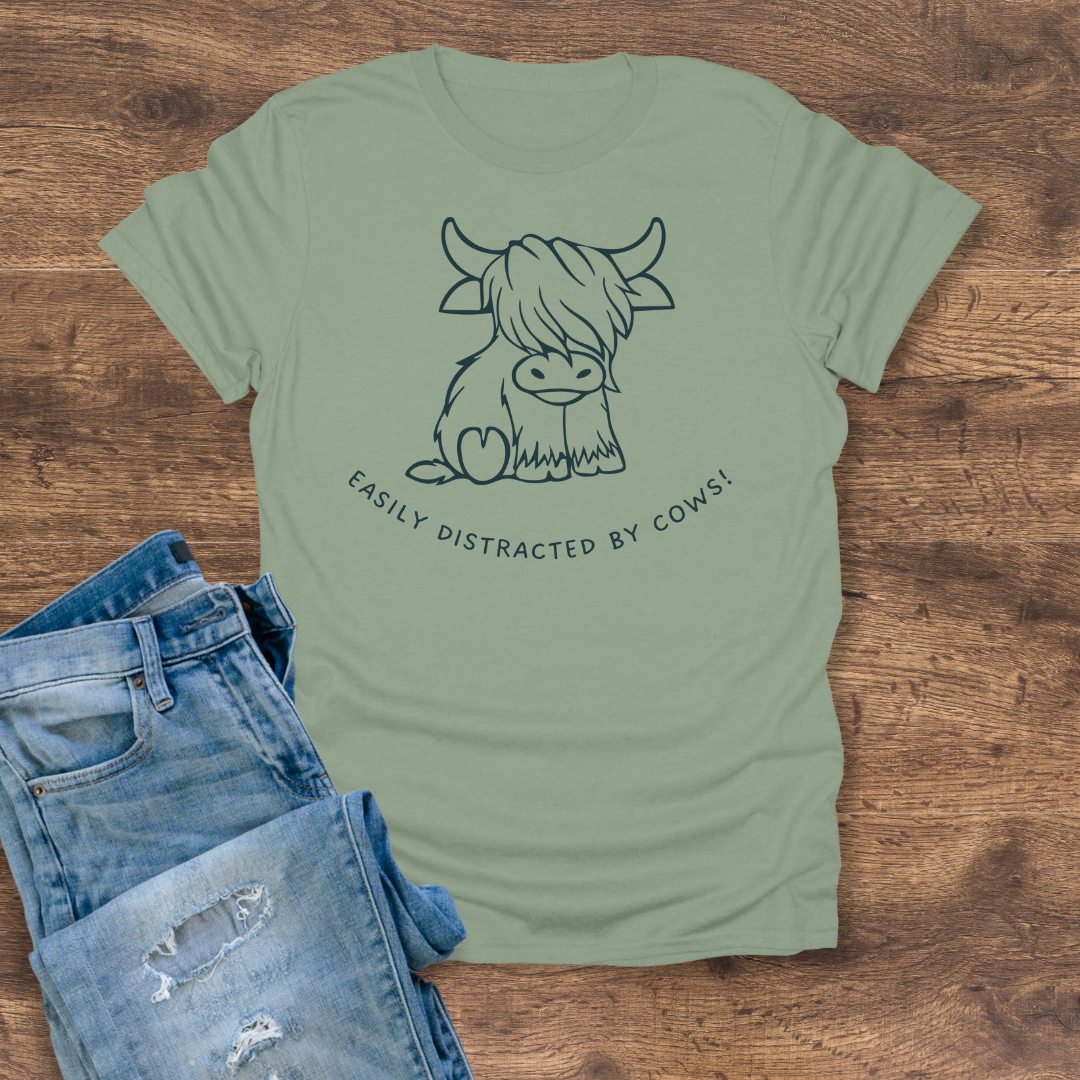Easily Distracted By Cows Women's Tee