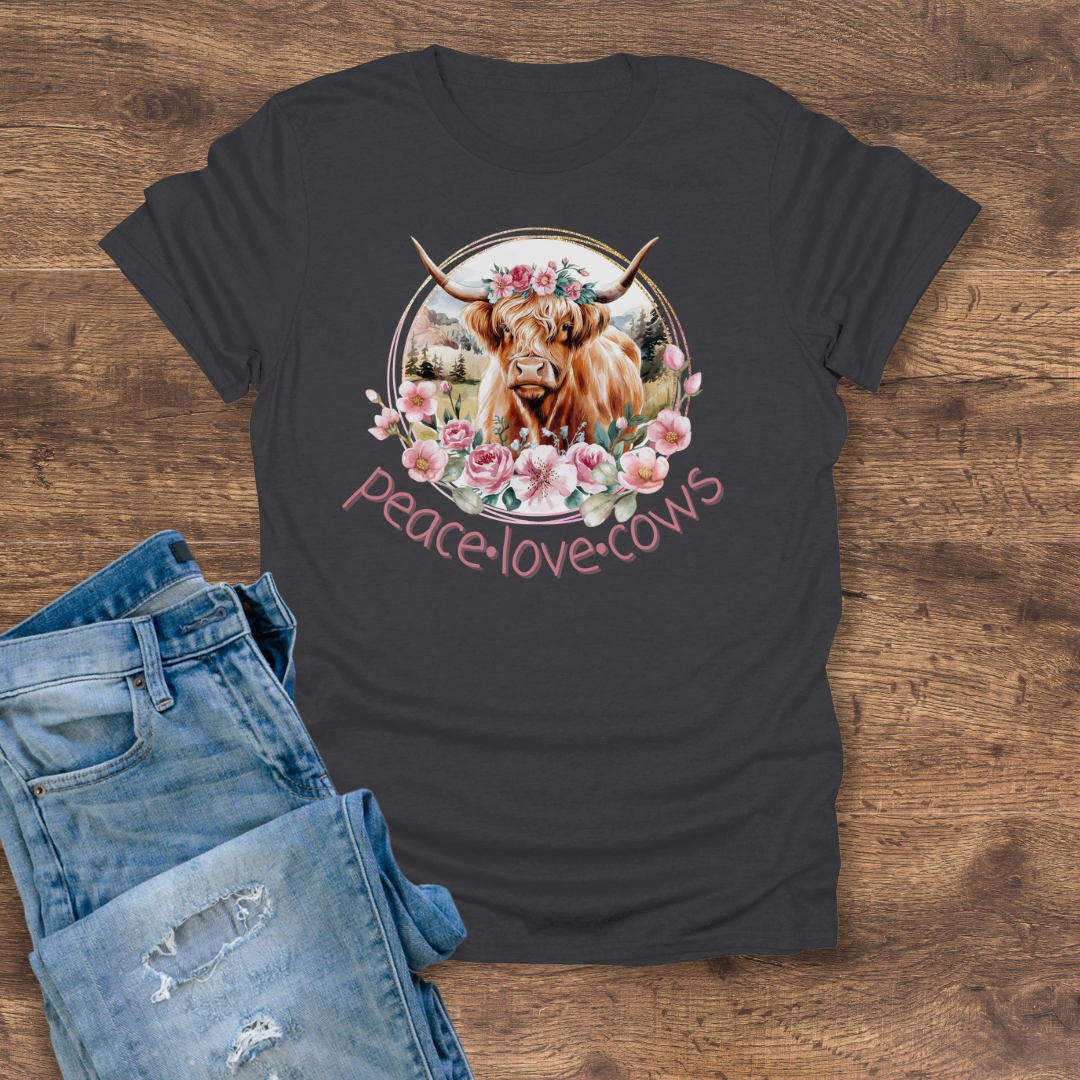 Peace Love Cows Women's Tee