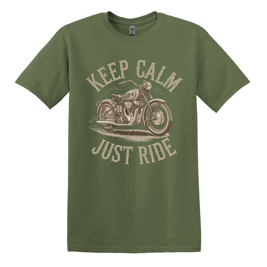 Keep Calm, Just Ride (Motorcycle) Tee