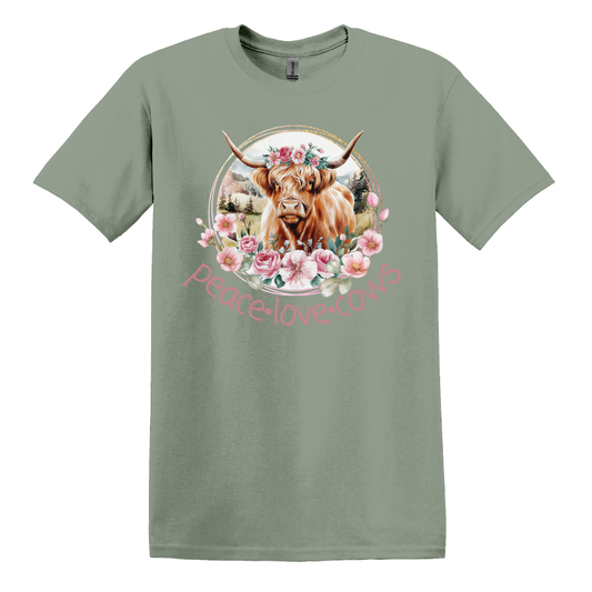 Peace Love Cows Women's Tee