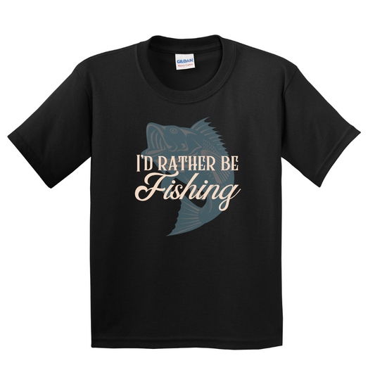 I'd Rather Be Fishing Youth Tee