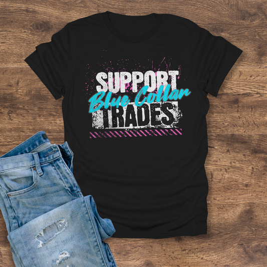 Support Blue Collar Trades Tee (Neon)