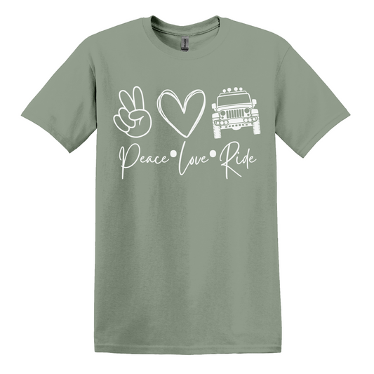 Peace Love Ride Women's Tee